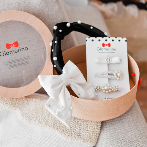 Gift kit for girls Little Miss black/white