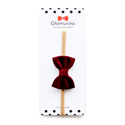 Headband Glamurino Style burgundy