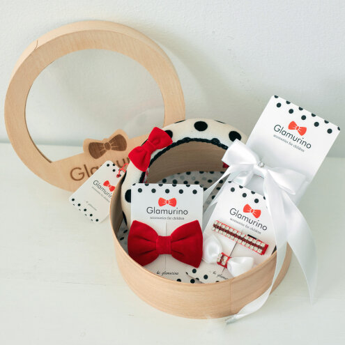 Gift set for girls Glamurino Style red/white