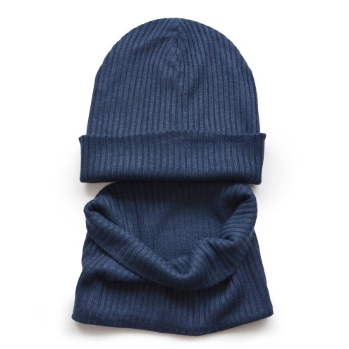 Hat and scarf for the girl Blue