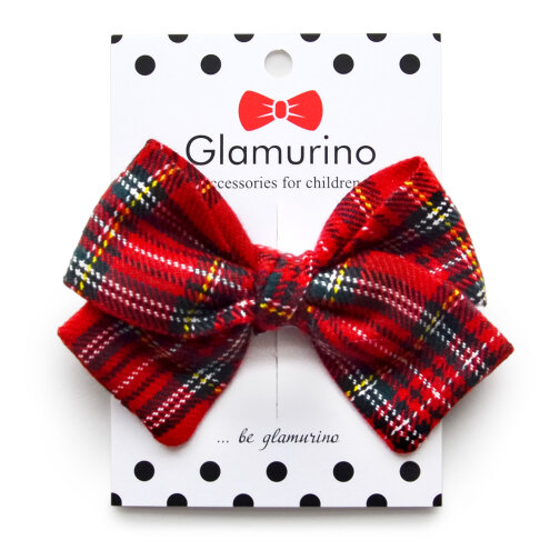 Lilya hair bow (classic cell) red