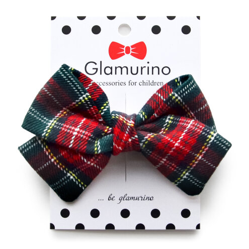 Lilya hair bow (classic cell) green
