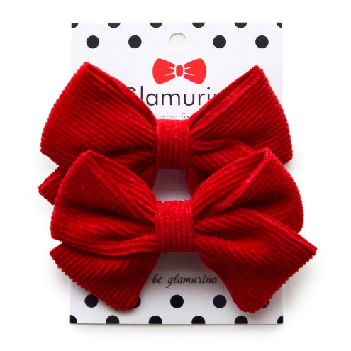 Tina's hair bows (microwavet) red