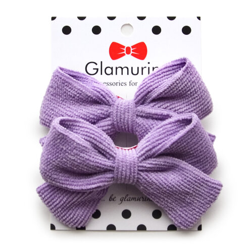 Tina's hair bows (microwelvet) lilac