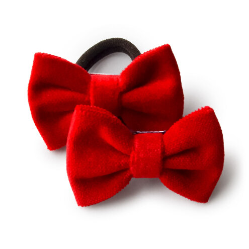 Glamurino mini hair bows red
