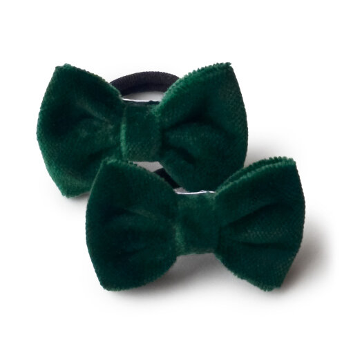 Glamurino mini hair bows are green