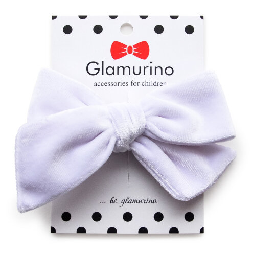 Adel hair bow (velor) white