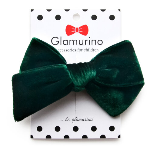Adel hair bow (velor) green