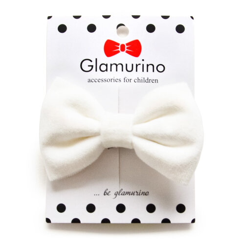 Glamurino Style hair bow ivory