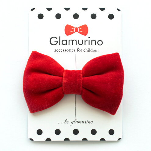 Glamurino Style hair bow red