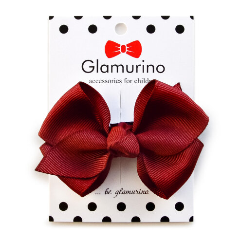 Lera S hair bows burgundy