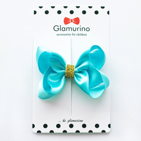 Hair bow 100% Azure Princess