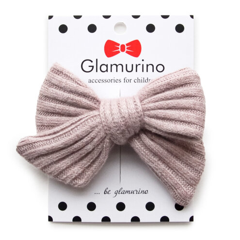 ADel hair bow (knitted) powder