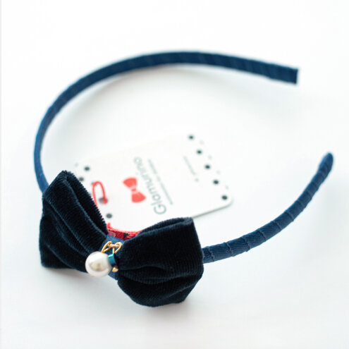 Hair hoop school days blue