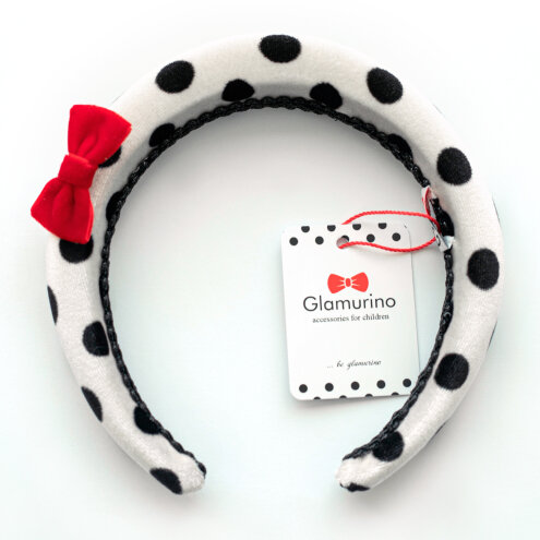 Polka dot hair hoop