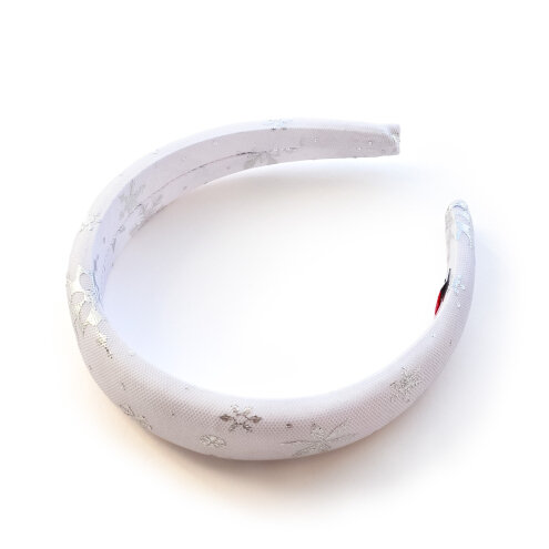 Hair hoop Classic Snowflake white