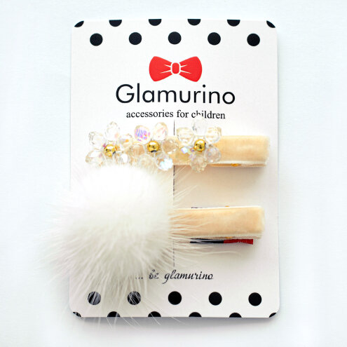 Hair clips 100% Cream Princess