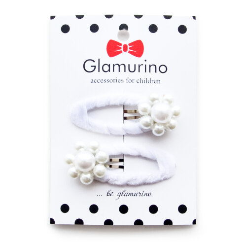 Perl's hair clips white