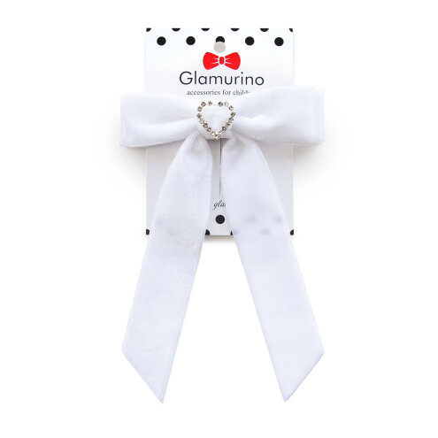 Snow Queen hair bow white