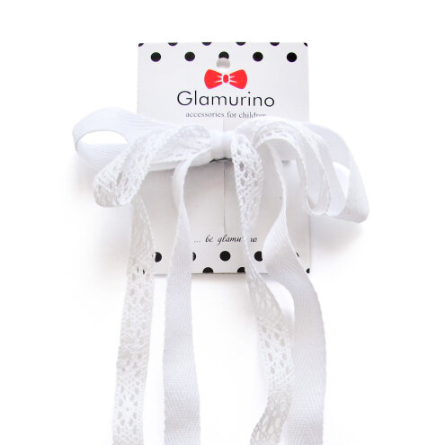 Maria white hair bow
