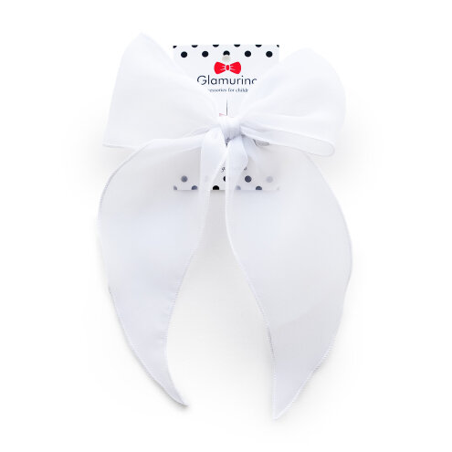 Hair bow Ruta (organza) white