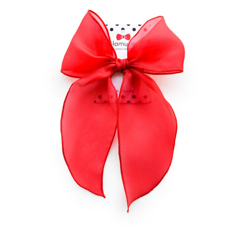 Hair bow Ruta (organza) red