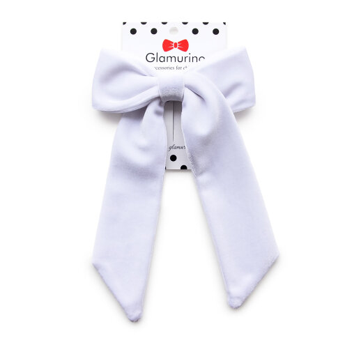 Lada's hair bow (velor) white
