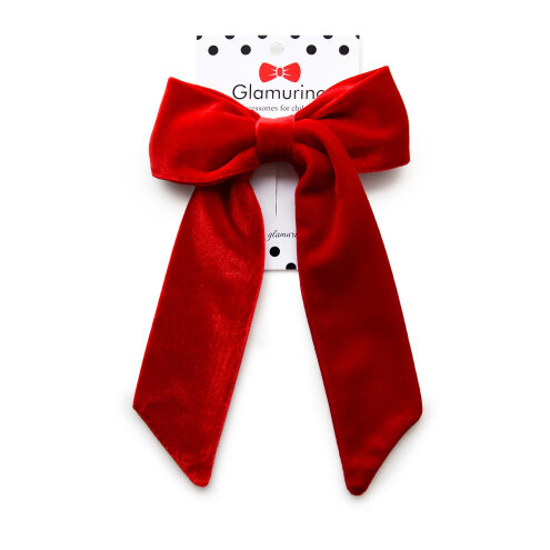 Lada's hair bow (velor) red
