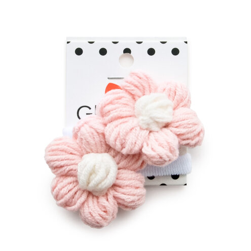 Puffy Flowers hair gum pink
